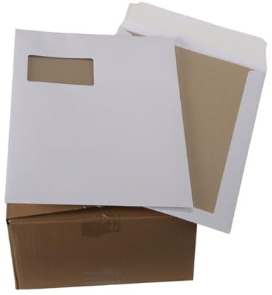100 St. C4 Papprückwand Versandtaschen weiß mit Fenster 120 gr. Kuvert Haftklebend Briefumschläge HK Briefhüllen