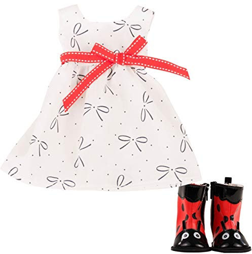 Götz 3403084 Kombination Sweet Ladybug - Puppenbekleidung Gr. XL - 3-teiliges Bekleidungs- und Zubehörset für Stehpuppen 45 - 50 cm