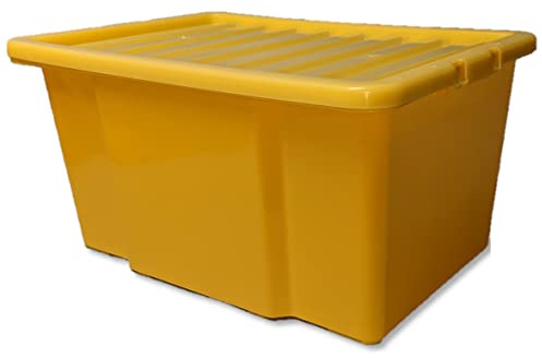 SERPRO spill management 35 Litre Yellow Plastic Storage Box with Lid