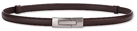 LumiSyne Mujer Cinturón Fino Color Sólido Sencillo Hebilla De Enclavamiento Metálica Vintage Ajustable Cinturón De Cuero Cinturón Delgado Cinturón De Cintura Para Vestidos Jeans Pantalones Abrigo