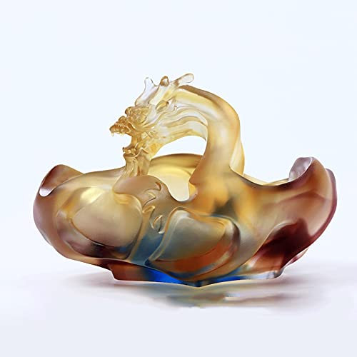 Aschenbecher Kreativer Glas-Aschenbecher, cooler Kristall-Aschenbecher for Zuhause, Büro, Wohnzimmer, Schreibtisch-Aschenbecher, 14,5 cm großer Aschenbecher Dekoration Aschenbecher ( Color : Color )