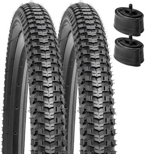 YUNSCM 2-st 16 tum barncykeldäck 16 x 1,95/53-305 och 16 tum cykelrör Schrader-ventil kompatibel med 16 x 1,90 16 x 1,95 16 x 2,0 barnvagn cykeldäck och slangar (Y-1103)