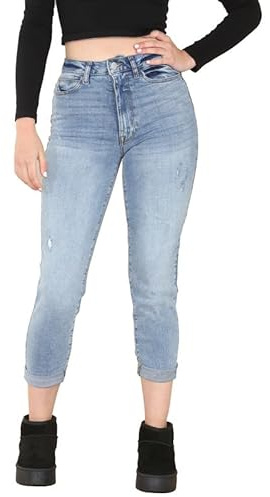 Ex Famous Store Mom Jeans High Waisted for Women UK, Ladies Ankle Grazer Relaxed Fit Jean
