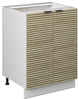 Vicco Küchenschränke Fame-Line, Küchenkommode, Eiche Paneel, 60 cm ohne Arbeitsplatte