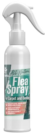 Flea Spray All Natural for Carpet & Bedding 250ml – Fast Acting Home Treatment Safe for Pets and Family that Kills Fleas Ants Bed Bugs and Flies with 100% Plant Based Formula-by Petforia