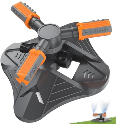 3 Bras Arroseur de Pelouse, Rotatif Arroseur de Jardin, Rotatif Arrosage Pelouse Pulvérisateur, Réglable arroseurs de pelouse, Réglable Jardin Arroseur, pour systèmes d'irrigation, Jardin, Pelouse