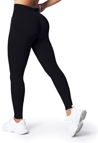Nlieanuc Leggins Deportivos Mujer Push Up sin Costuras Mallas Cintura Media Anti Cellulite Pantalon Fitness