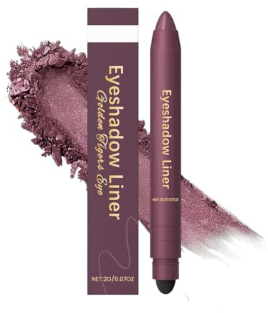 YOFDAL Ombretto Girevole Viola Finitura Metallica,Matitone Ombretto Occhi,Ombretto Stick Occhi,Impermeabile e a Prova di Sbavature,Texture Cremosa e Setosa,Shadow Liner 2 in 1 Eyeliner e Ombretto