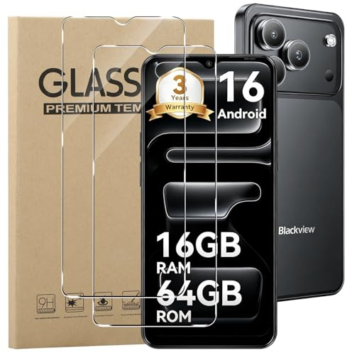 KZIOACSH 2 Pack Screen Protector for Blackview WAVE 7C, Ultra Slim 9H Hardness HD Clear Oleo-phobic Coating Anti-Scratch Bubble Free Protective Tempered Glass Film for Blackview WAVE 7C