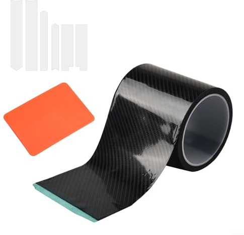 Posheliox Cinta de protección para marco de bicicleta, adhesivo de patrón de fibra de carbono de 300 cm, protector de bicicleta de PVC PMMA, película ultrafina de 0,6 mm para protector de pintura de