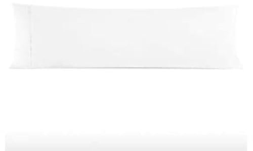 Italian Luxury Seitenschläferkissen-Bezug - Weicher Kissenbezug aus Mikrofaser für Stillkissen, Seitenschläferkissen, Body Pillow – 150 x 50 cm (Weiß)