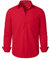 PARKLEES Men's Regular Fit Dress Shirt Solid Wrinkle-Free Long Sleeve Casual Business Button Up Shirts with Pocket PZSSCL05-Flame Red L