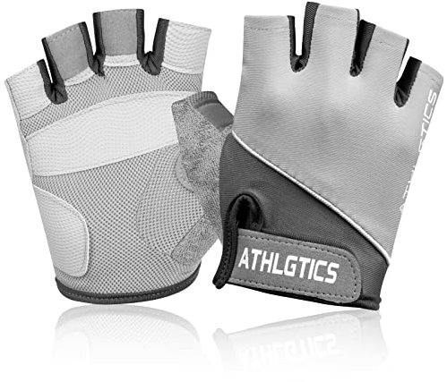 flintronic Sports Fahrradhandschuhe, Anti-Rutsch-Stoßdämpfende Halbfinger Fitness Handschuhe, Mountain Road Bike Handschuhe, Atmungsaktive Trainingshandschuhe mit Mikrofasergewebe, M