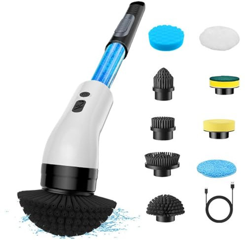 Autolaveuse Électrique - Brosse De Nettoyage Électrique | Épurateur Électrique sans Fil | Brosse À Récurer Électrique | Brosse De Nettoyage Électrique | Épurateur Électrique avec Tête De Brosse