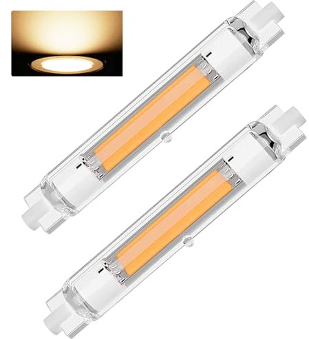 ZJZG R7S LED 118mm Dimmbar, Leuchtmittel LED R7S 118mm 30W Ersatz für 300W Halogen Leuchtmittel, Warmweiß 3000K 3000LM, Kein Flackern, 360°Abstrahlwinkel, 2er Pack