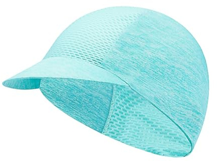ROCK TAKIN Cycling Cap for Men Women, Cooling Bike Hat Under Helmet with Sun Visor Summer Skull Cap Helmet Liner Sun Protection Bike Cap Blue