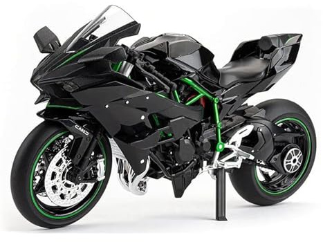 Modelo a escala de moto Modelo De Motocicleta Carreras Aleación 1/9, Metal Fundido A Presión, Deportivo Callejero, Sonido Y Luz, Juguete Regalo Para Kawasaki H2R