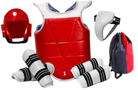 Ysyqkn Set completo di attrezzi da sparring per taekwondo, materiale EVA PU con borsa per il trasporto, S