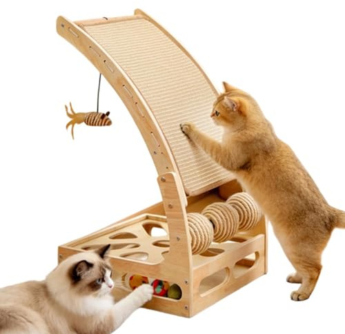 Gzadii Rampé Griffoir pour Chat d'escalade avec Parcours à Billes