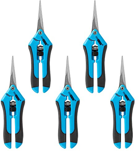 VIVOHOME Lot de 2 sécateurs de jardin professionnels - Ciseaux tranchants haute performance avec ressorts amortissants - Sécateur à branches pour branches fraîches - Ciseaux de cueillette pour fleurs