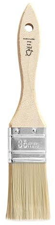 TubeRoo Malerpinsel 35 mm Kleiner Flachpinsel für Lacke Lasuren Öle Wand-Farben Acryl, Lackierpinsel, Lasurpinsel, Farbpinsel am Holz Metall