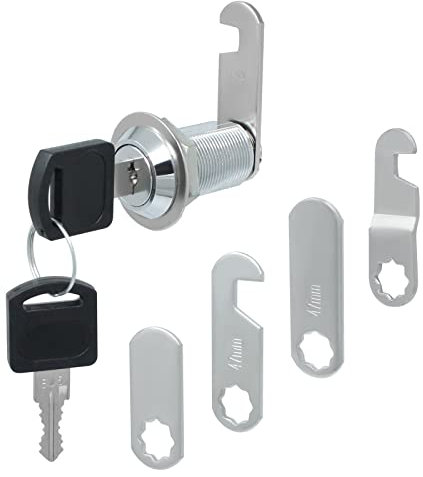 Wkmamo Serrure de boîte aux lettres de sécurité de 30 mm avec 2 clés, serrure de boîte à outils et 5 plaques de verrouillage différentes