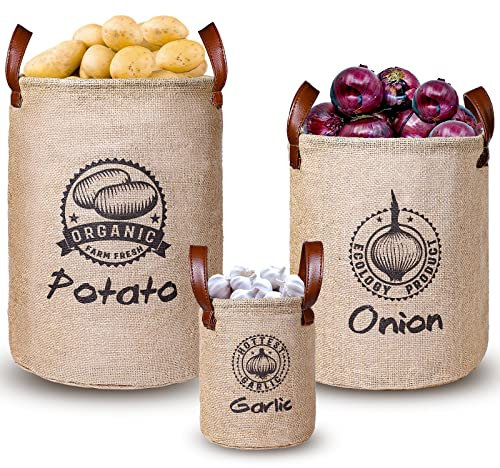 Kamehame Kartoffel Aufbewahrungsbox 3 Stück Kartoffel Zwiebel Knoblauch Aufbewahrung Küchen Vorratsbehälter Deko