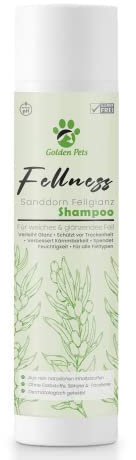 Golden Pets® Fellglanz Hundeshampoo 250 ml - Glänzendes Fell & bessere Kämmbarkeit, alle Hunderassen, 100% natürlich & vegan - Optimierter pH-Wert + neues E-Book