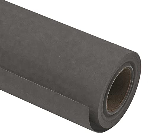 RUSPEPA Kraftpapierrolle - 44,5 cm x 10 m - Recycelbares Papier Perfekt zum Einwickeln, Basteln, Verpacken, Bodenbelag, Staumaterial, Paket, Tischläufer, Dunkelgrau