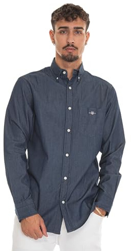 GANT Camicia Indaco Regular Fit (M)