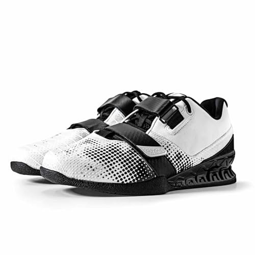 Strength Shop 1 Paio di Scarpe Powerlifting, Scarpe Sollevamento Pesi Uomo e Donna con Tacco in plastica Dura (2,3 cm), Antiscivolo e stabili, con Suola Rigida in Gomma/TPU e Doppia Chiusura