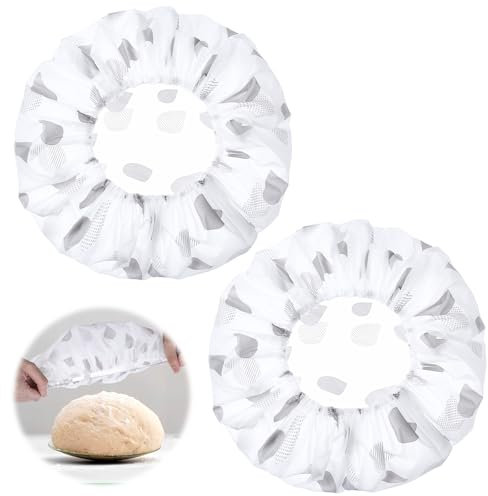 JJUNW 2 fundas reutilizables para cuencos, a prueba de pan, reutilizables, de plástico, elásticas, para almacenamiento de alimentos, bolsas frescas