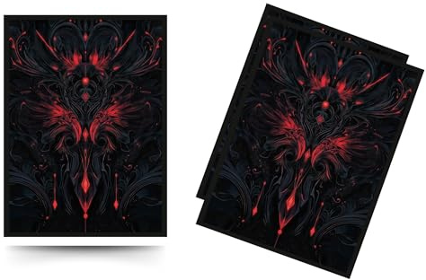 Trading Card Sleeves – 100 Count – Glossy Art Back & Clear Front (66 x 92 mm) – Fits Standard Cards, MTG, Sports & Collector Decks