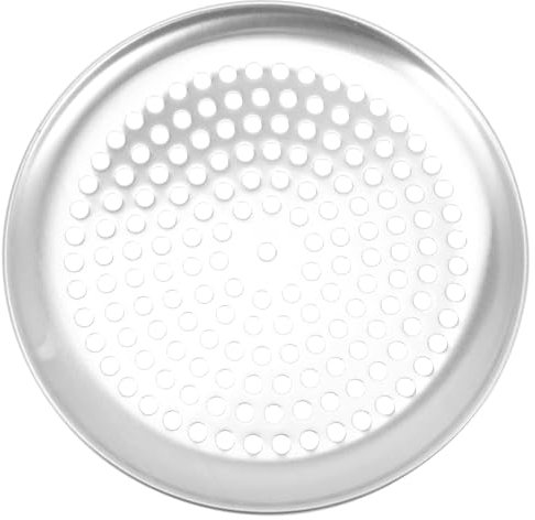 HIAKDOFT Bandeja Perforada Para Pizza De Acero Inoxidable Molde Para Horno De Pan Para Cocinar Pizzas Caseras Con Agujeros Para Cocción Uniforme Uso Doméstico y Profesional