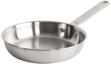 Gastrotools padella 5 strati 20 cm – acciaio inox con nucleo in alluminio per calore uniforme – Manico CoolGrip – induzione – senza PFAS – realizzata a mano in Italia