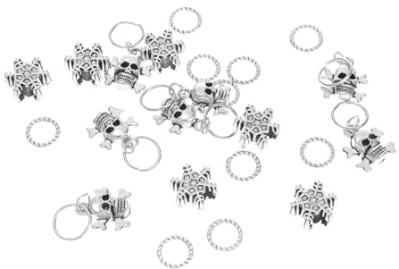 minkissy 70pcs Silver Metal Hair Cuffs for Braids and Necklaces Reusable Zinc Alloy Hair Dreadlocks Jewelry DIY and Party Accessories