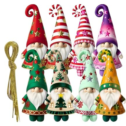 Yplkm Gnomos Mini Navideños | 8 Unidades Festivos,Figuras de Gnomos para Decoración de Invierno,para Fiesta Celebración de Año Nuevo Interior Ramas Paredes Ventana
