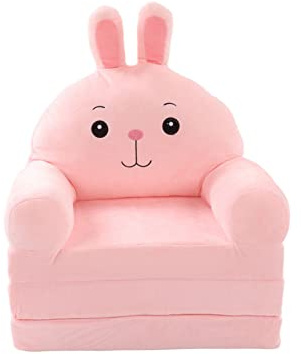 Masyrt Sofá Cama Plegable para Niños, Dibujos Animados con Reposabrazos, para Leer y Jugar, sofá Cama para Niños, para, para (Rosa)