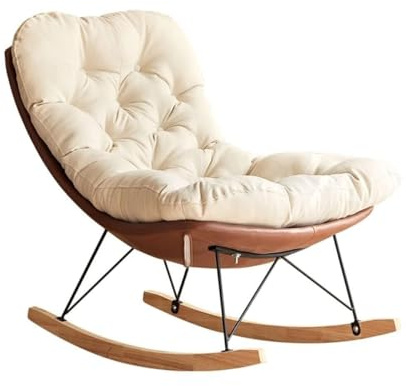 Tyggungstol ergonomisk avkopplingsstol med mjuk dämpning och stålben för vardagsrum och sovrum snygg brunMöbler