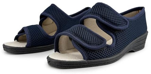 JOMIX Pantoufle Femme Confortable Scratch Ouverte pour Pieds Sensibles Intérieur Usage Quotidien Chausson Femme