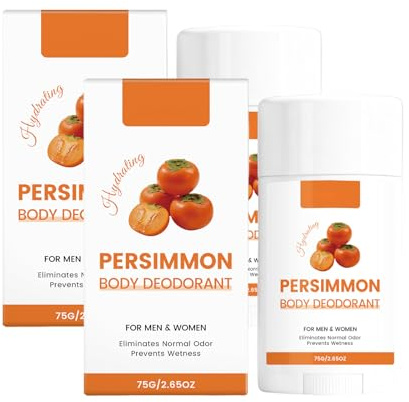 Persimmon Kroppsdeodorant stick för män och kvinnor, skydd anti-perspirant deodorant kräm ren doft deodorant, långvarig (2 stycken)