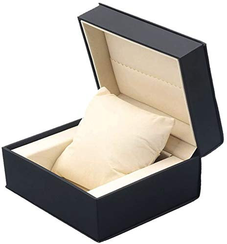 Scatola per orologi, bracciali, collane, scatole regalo in pelle PU, nero, nero, nero