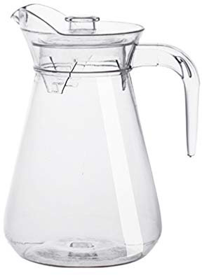 Cabilock Carafe en verre - Carafe à eau - Carafe à jus - Carafe à thé glacé - Pichet avec couvercle et bec verseur - Pour réfrigérateur - Eau chaude et froide - Café - Lait - Thé - Jus - Boissons -