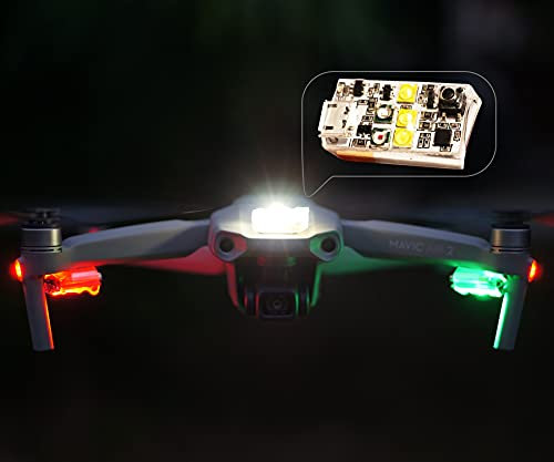 VIFLY Drone Strobe Light, Luce Anti Collisione per voli notturni secondo le normative FAA, adatto per DJI Mavic, Mini 2, Air 2S, Phantom, Inspire, Matrice