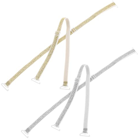 Lurrose Sangles de soutien-gorge réglables et amovibles avec rallonge élastique antidérapante pour femme, parfaites pour les robes sans bretelles, les vêtements licou et la lingerie 33 cm de long