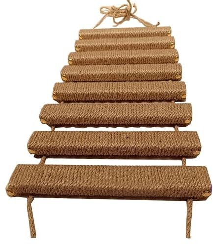 AiQima Escalera de Cuerda, Puente para Gatos, Pared, Jaula, Cuerda de Sisal, Muebles para Mascotas, Poste Rascador, Juguetes para Gatitos