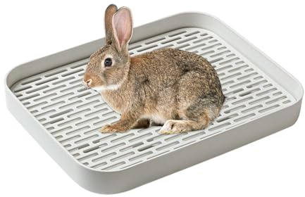 Lettiera per conigli - Toilette per vasino per conigli, porcellini d', criceti | Cassetta igienica ad angolo facile da pulire, ideale per l'addestramento di piccoli animali, resistente e pratica