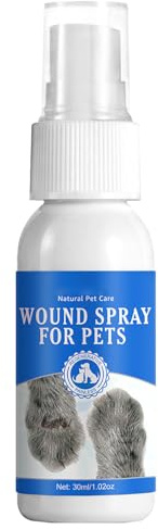 GNAUMORE Spray para Heridas para Mascotas,Cuidado de la Piel y Heridas para Mascotas,Cuidado de Heridas para Gatos,Spray para Heridas Perro,Cuidado de Heridas y Piel para Perros y Gatos