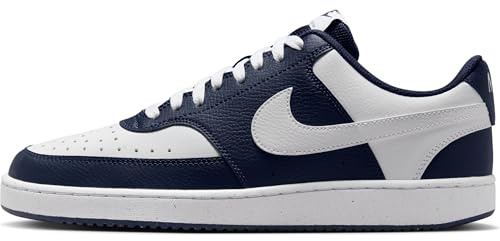 Nike Men's Court Vision Low Next Nature Shoes, Midnight Navy White, 12 UK