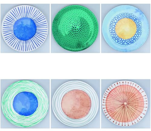 Villa d'Este Home Tivoli Platzteller Ø 33 cm aus Kunststoff PP, Marea 6er Set